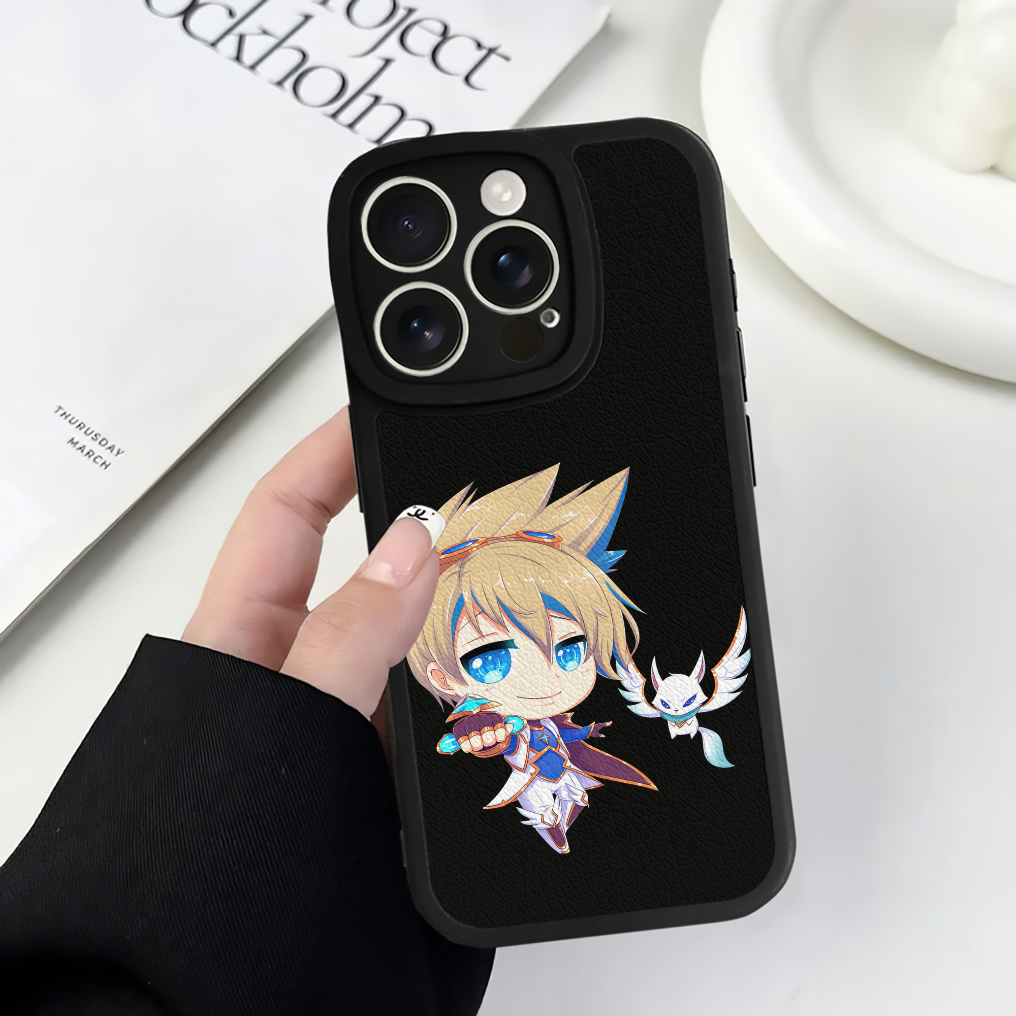 （画像用） リーグ・オブ・レジェンド League of Legends LOL 【iPhone 16シリーズ対応】シリコンスマホケース（レザー調） 材質：シリコン